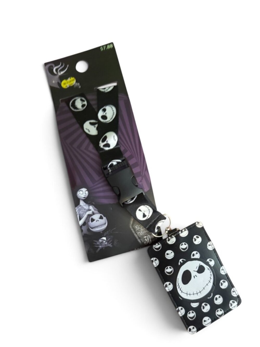 NWT Disney The Nightmare Before Christmas Jack Skellington Lanyard & Card Holder